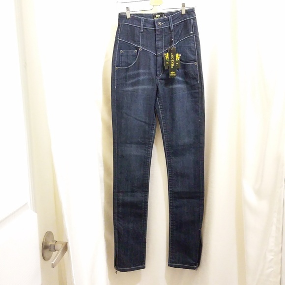 Akademiks Denim - High-Waisted Razor Dark Wash Jeans - Skinny or Boot Cut - NWT -‎ Sz 28